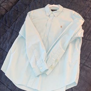 Ralph Lauren Aqua Oxford Button Down